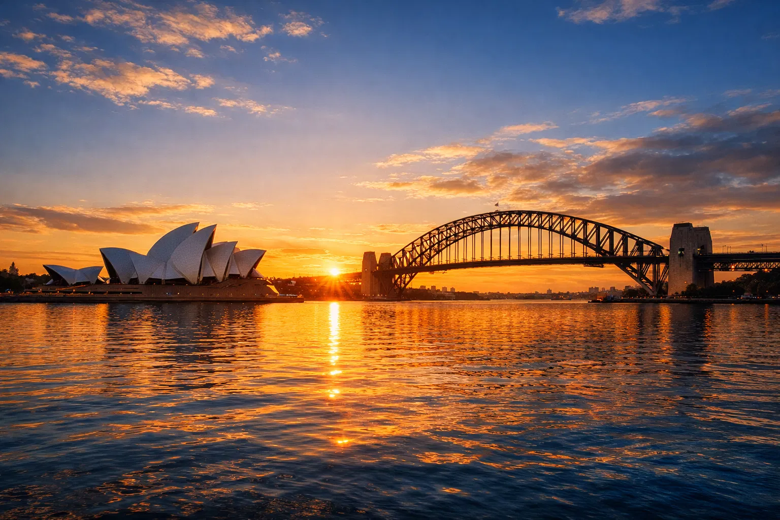 Sydney Harbour at golden hour